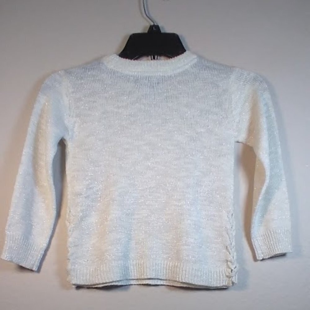 DKNY Girls Pink Heart Signature Sweater Size: 4 - Picture 12 of 15